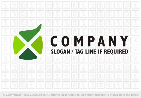 Logo 404: Green X Logo