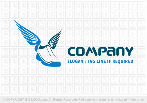 Logo 477: Winged Shoe Logo