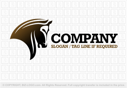 Logo 1806: High-Contract Horse Head Logo