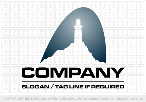 Logo 938: Lighthouse Silhouette Logo