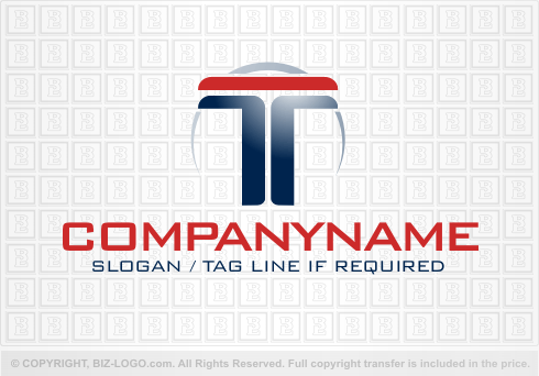 Logo 1667: Simple Letter T Logo