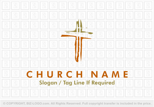 Logo 1043: Cross Sketch Logo