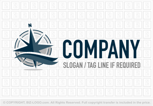 Logo 444: Compass Ocean Logo