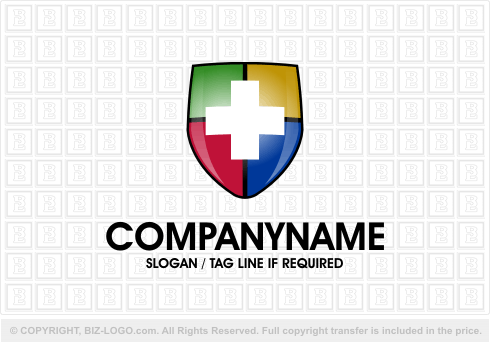 Logo 1394: Colorful Medical Shield