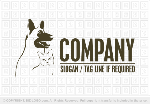 Logo 1755: Cat and Dog Friends Logo