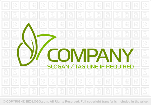 Logo 2185: Twin Leaves Logo