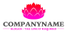 Pink and Red Flower Logo