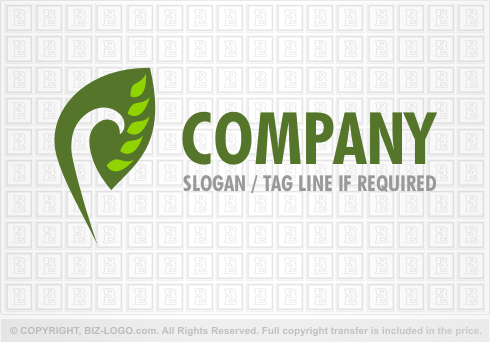 Logo 2132: Leaf Shaped Tree Logo