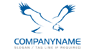 Blue Outlines Eagle Logo