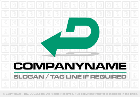 Logo 2434: Letter D Arrow Logo