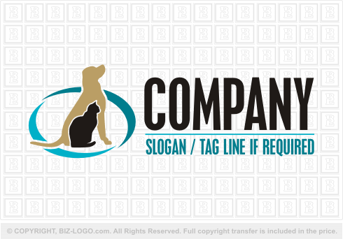 Logo 1772: Dog and Cat Vet Logo