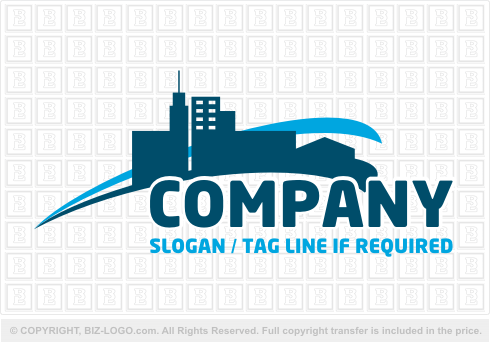 Logo 2375: Simple City Skyline Logo