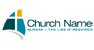 Cross and Abstract Shape Logo