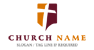 White Cross and Shield Logo