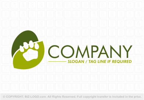 Logo 3485: Paw Print Logo