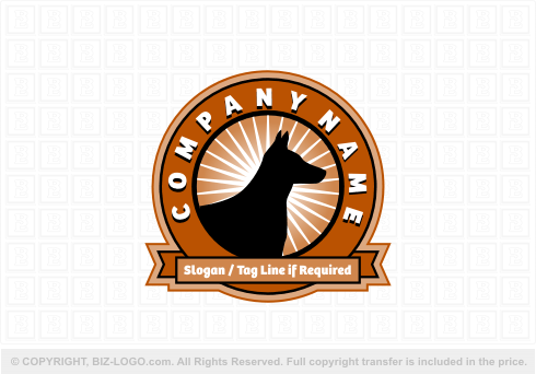 Logo 3476: Dog Silhouette Logo