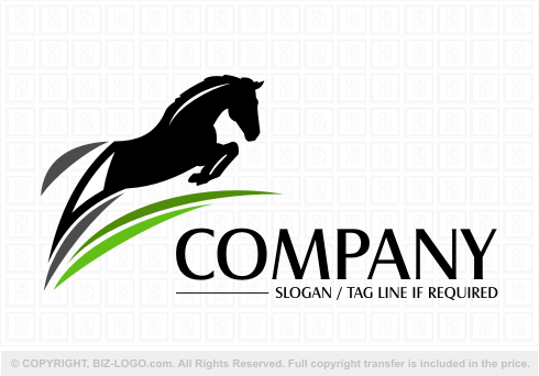 Logo 3383: Black Jumping Horse Logo