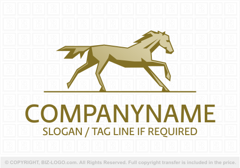 Logo 3305: Running Horse Logo Design