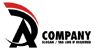 Letter A with Big Swooshes Logo