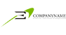 E Green Swoosh Logo