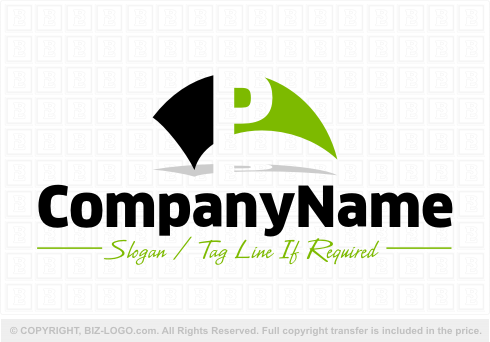 Logo 2685: Green Letter P Logo