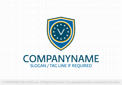 Logo 3330: Intricate V Shield Logo