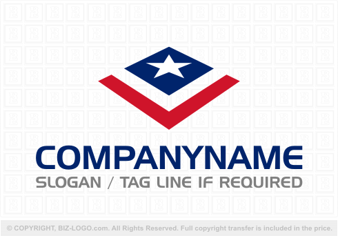 Logo 3324: American Flag V Logo