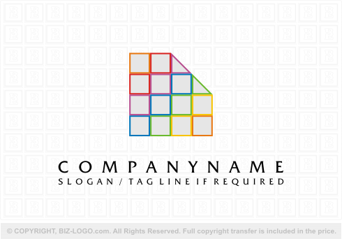 Logo 3792: Folded Paper Tiles Logo