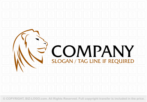 Logo 4225: Brown Lion Logo