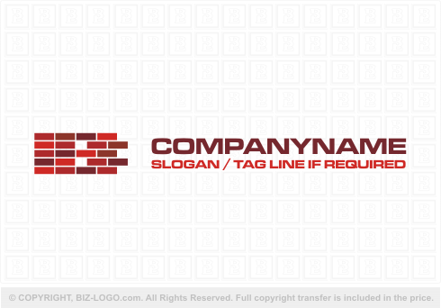 Logo 3762: B Brick Wall Logo