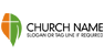 White Cross and Leaf Logo