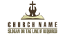 Cross, Hands and Open Bible Logo
