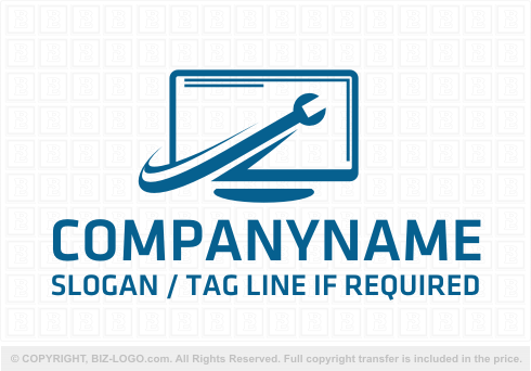 computer repair logo design