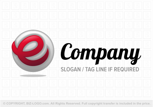 Logo 4406: Letter E Button Logo