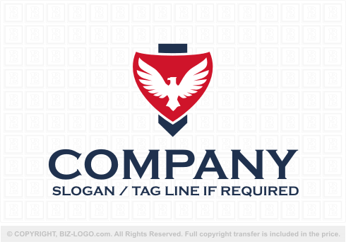 Logo 3957: Red Shield Eagle Logo