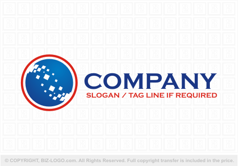 Logo 3847: Sparkle Globe Logo