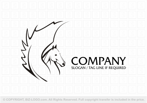 Logo 3807: Pegasus Horse Logo