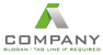 Green and Silver A Logo