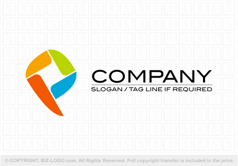 Logo 4477: Colorful P Logo