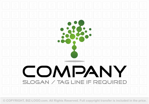 Logo 4099: Connected Dots Tree Logo