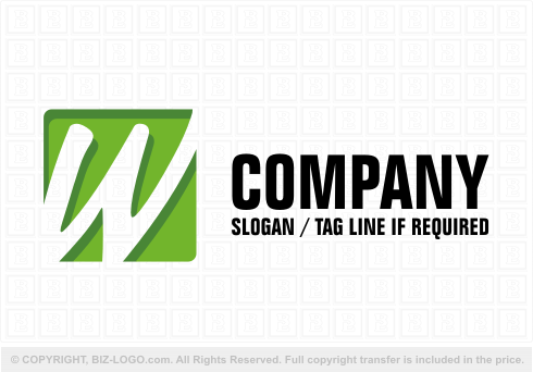 Logo 4382: Green Box W Logo