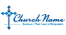 Four Double Arrows Cross Logo