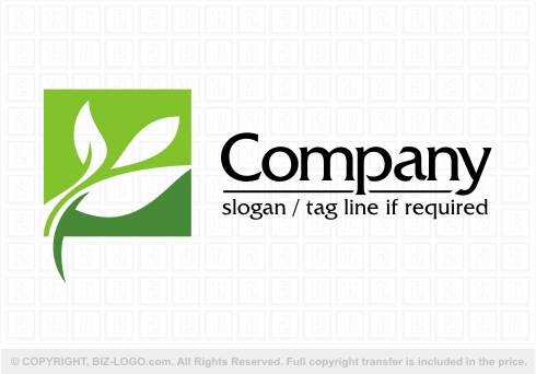 Logo 5135: Leaves in Window Logo