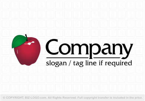 Logo 4598: Realistic Apple Logo