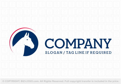 Logo 5203: White Horse Logo Design