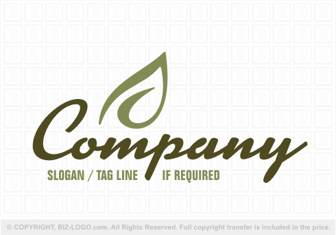 Logo 4805: Modern Leaf Logo