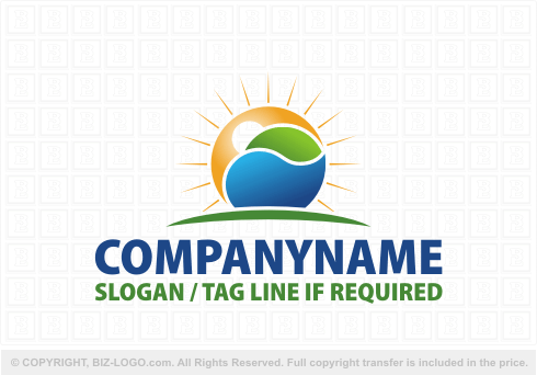 Logo 4799: Sun and Landscape Logo