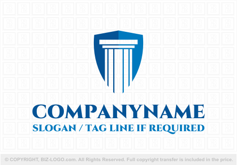 Logo 5550: Logo with Pillar and Shield