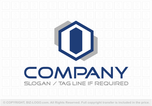 Logo 5015: Letter O Hexagon Logo