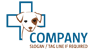 Dog and Medical Cross Logo<br>Watermark will be removed in final logo.